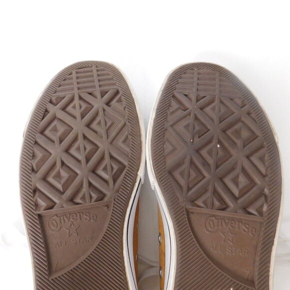 Converse Chuck Taylor All Star High Top Canvas Sneakers Gold Womens 9 Mens 7 - Picture 6 of 8